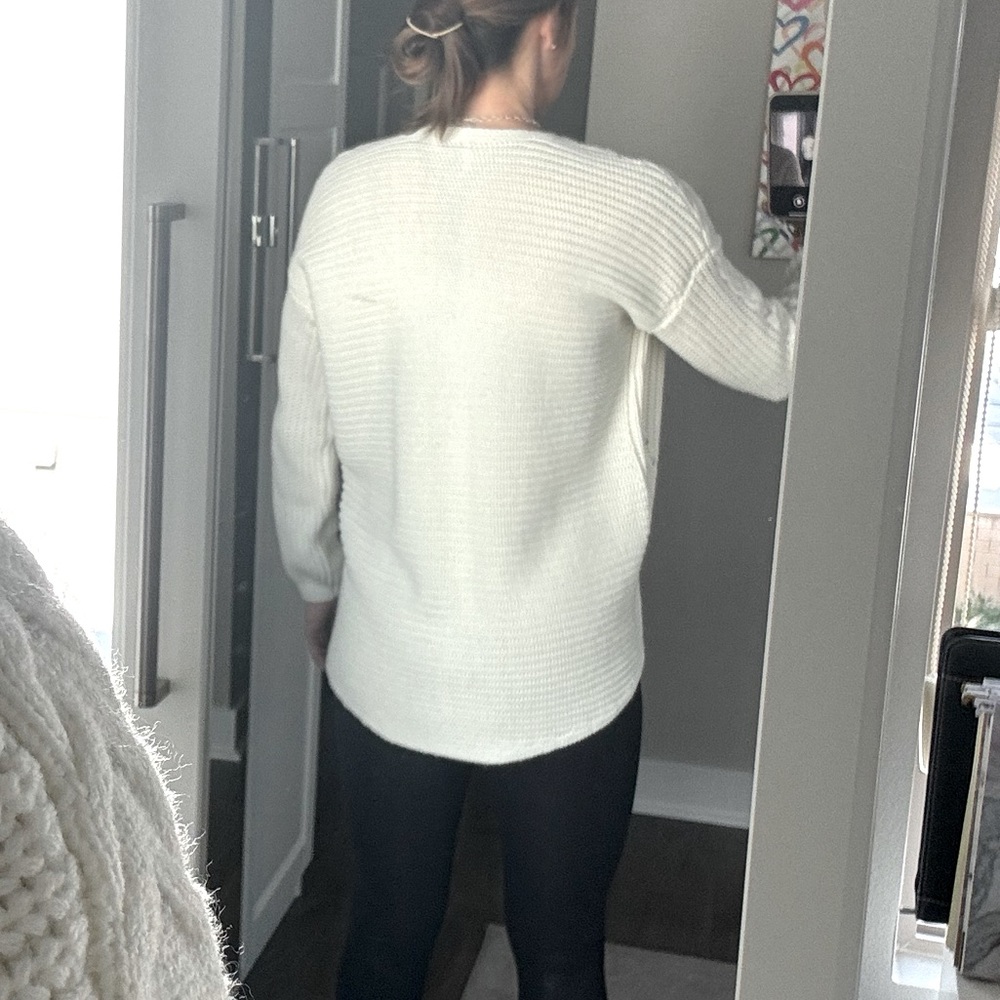 Love by Design Cross Front Double Braided Sweater - Picture 5 of 5
